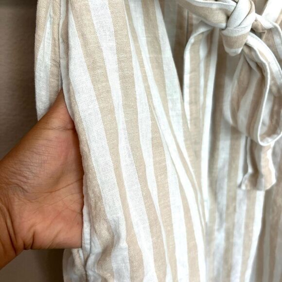 GAP Linen Blend Puff Sleeve Mini Shirtdress - Picture 6 of 8